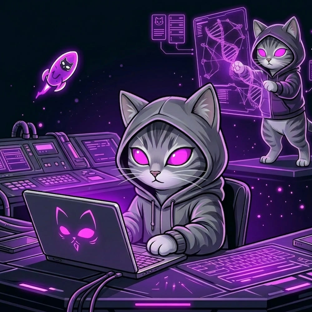 Ilustración: el gato de Codcol trabaja en la sala de máquinas